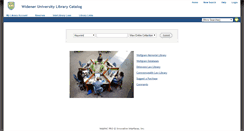 Desktop Screenshot of libcat.widener.edu